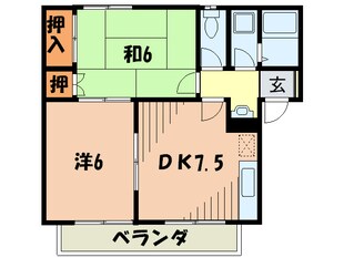 能登ハイツⅢの物件間取画像